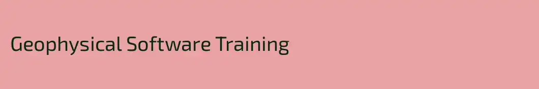 Geophysical Software Training